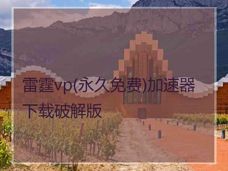 雷霆vp(永久免费)加速器下载破解版