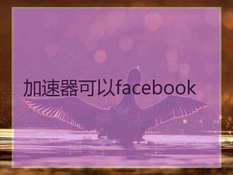 加速器可以facebook