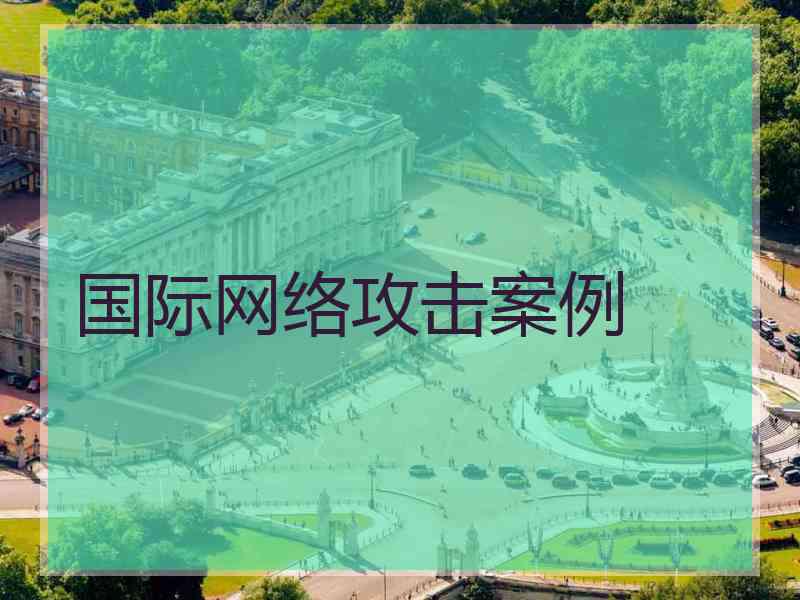 国际网络攻击案例