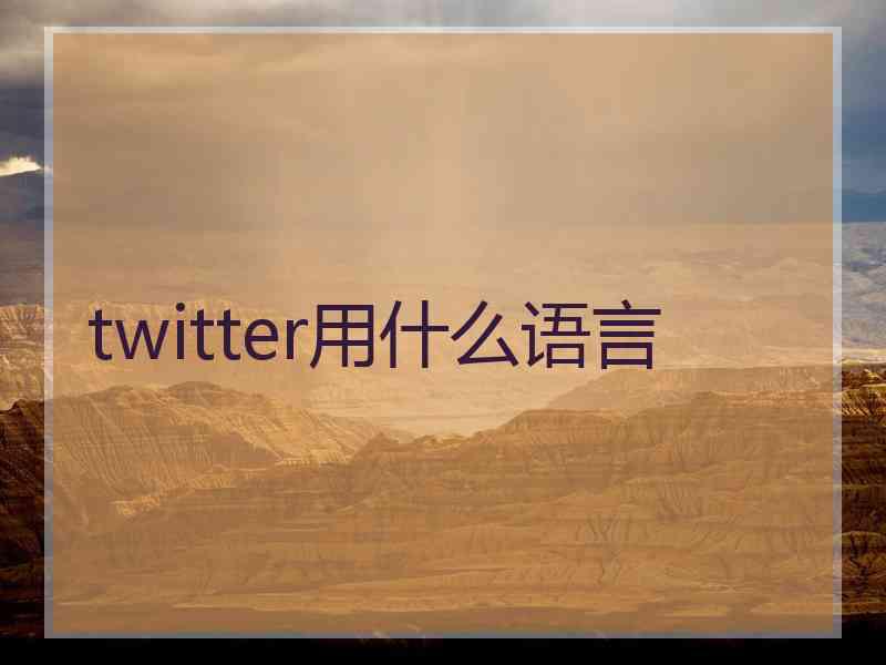 twitter用什么语言