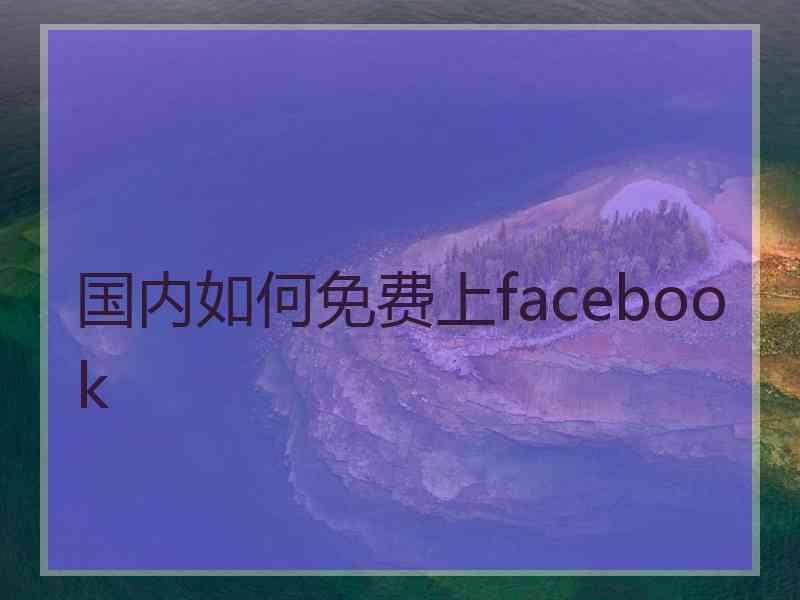 国内如何免费上facebook