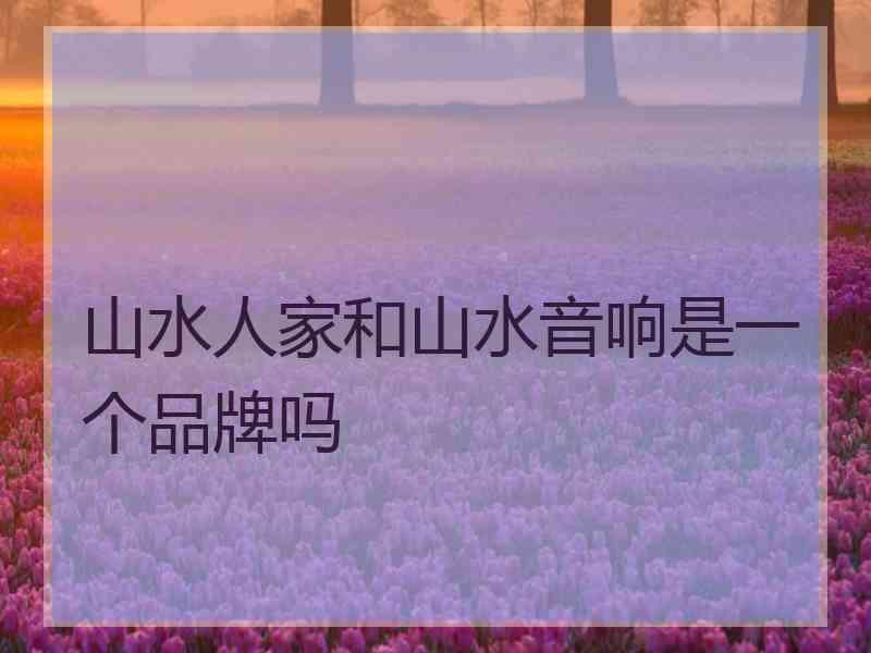 山水人家和山水音响是一个品牌吗