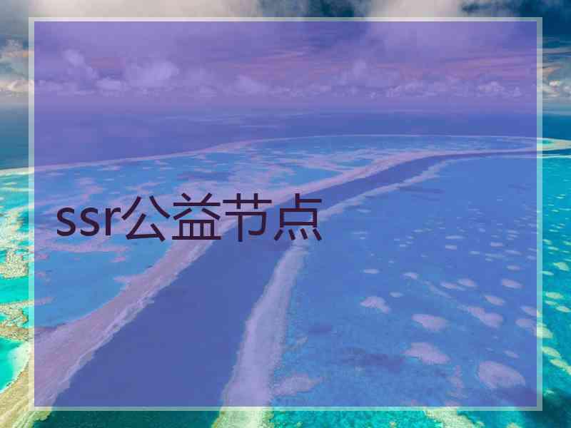 ssr公益节点