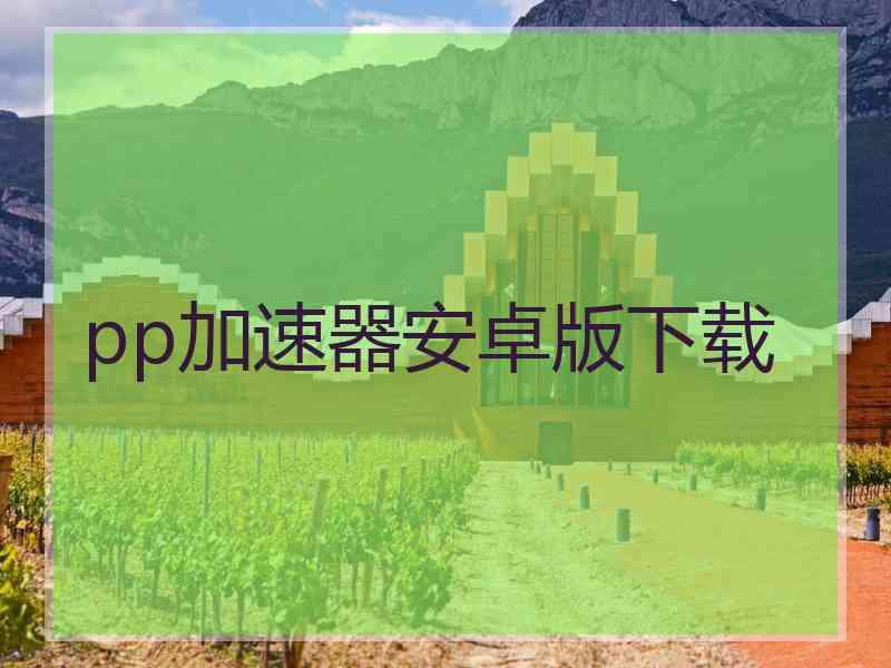 pp加速器安卓版下载