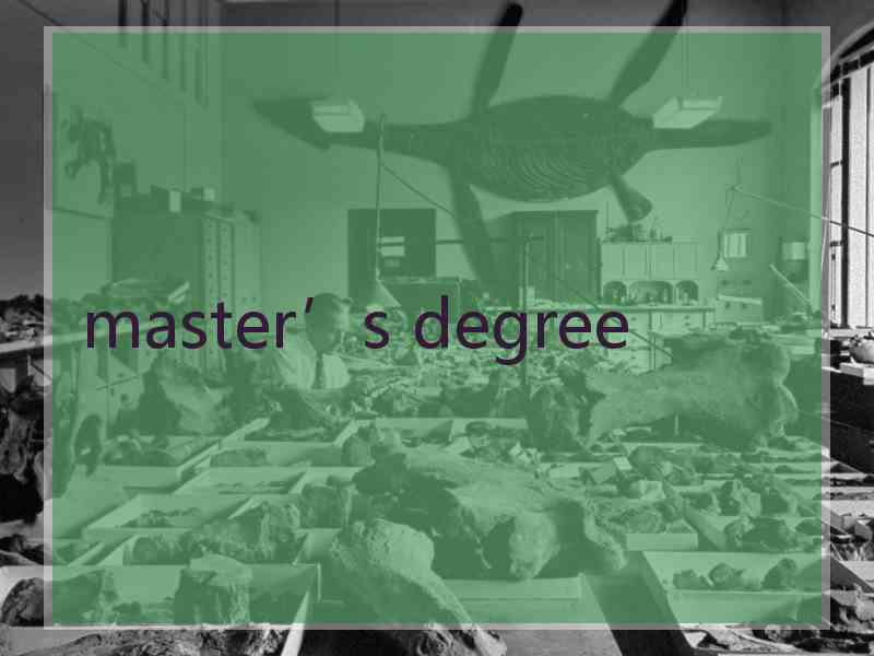 master’s degree