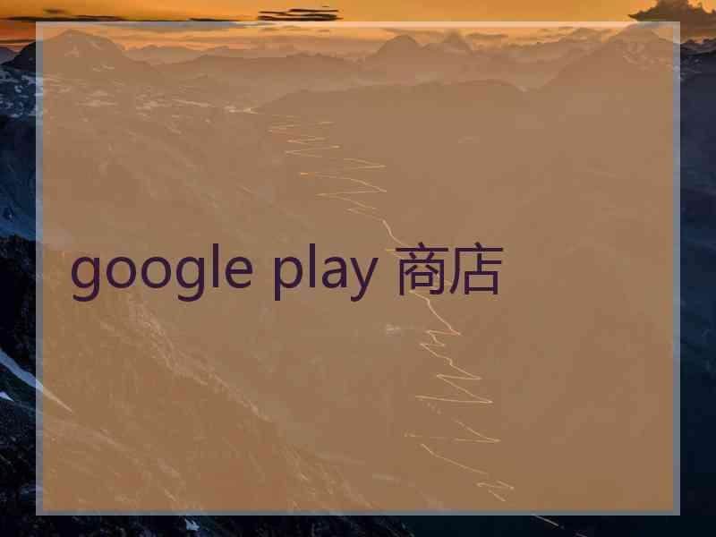 google play 商店