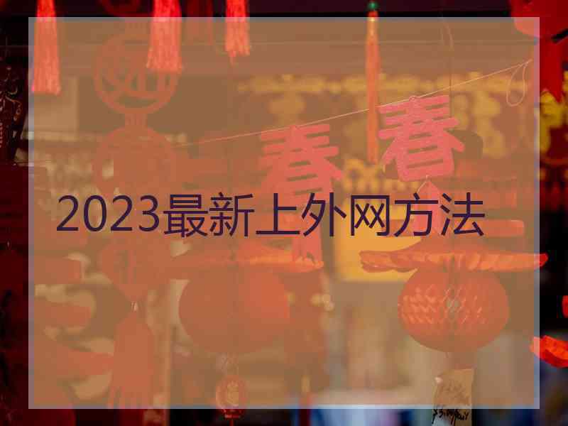 2023最新上外网方法