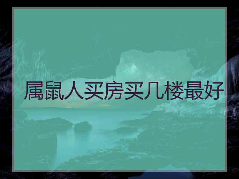 属鼠人买房买几楼最好