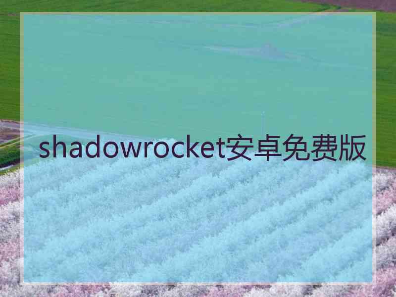 shadowrocket安卓免费版