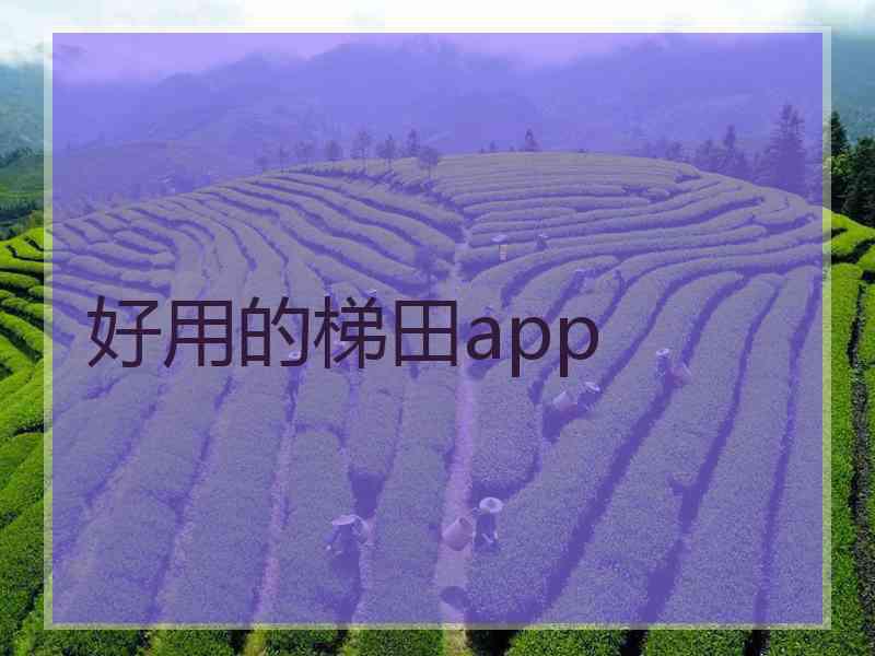 好用的梯田app