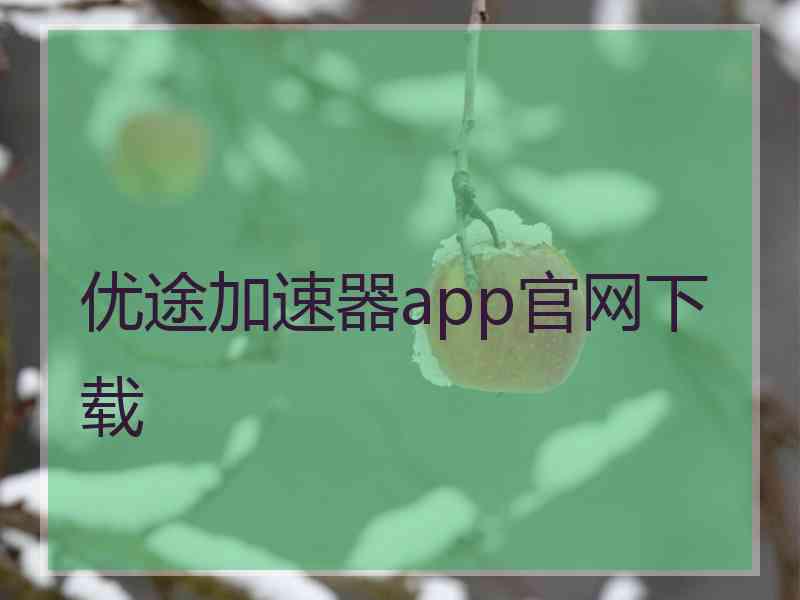 优途加速器app官网下载