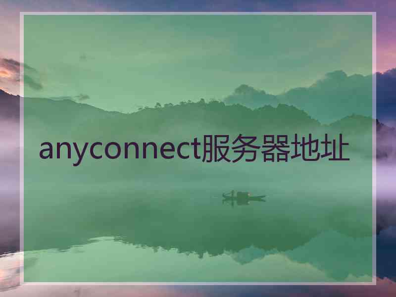 anyconnect服务器地址