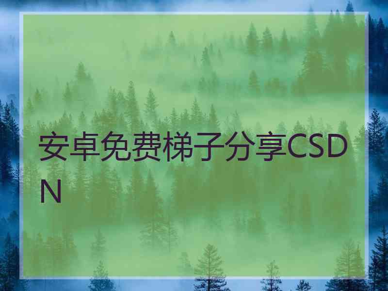 安卓免费梯子分享CSDN