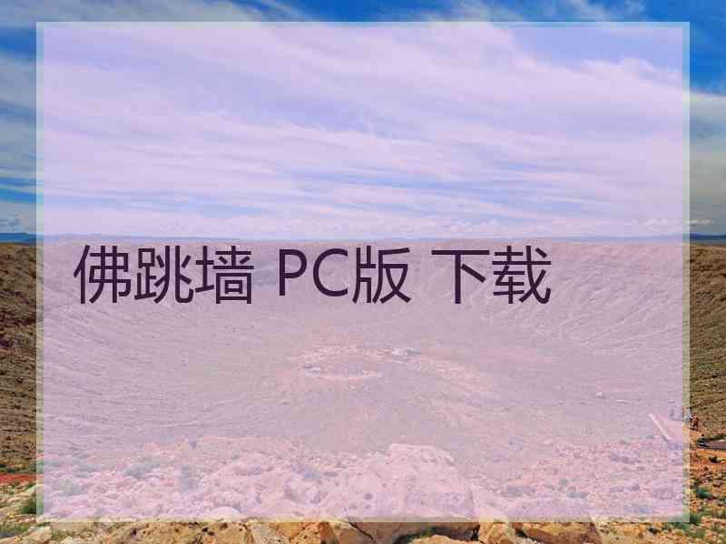 佛跳墙 PC版 下载