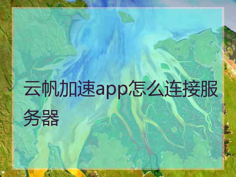 云帆加速app怎么连接服务器