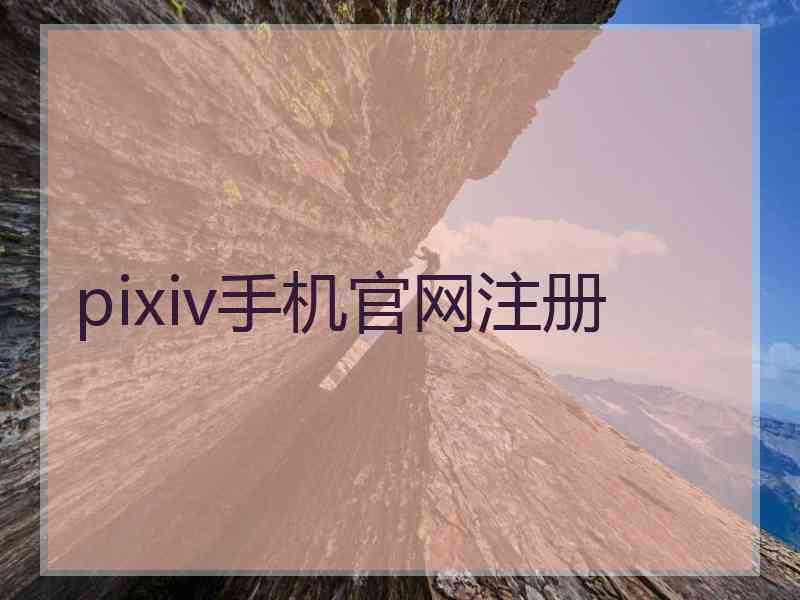 pixiv手机官网注册