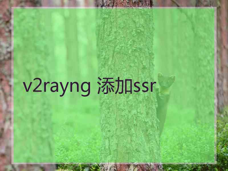 v2rayng 添加ssr