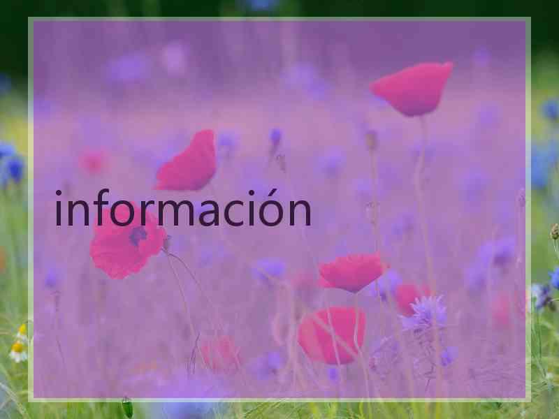 información