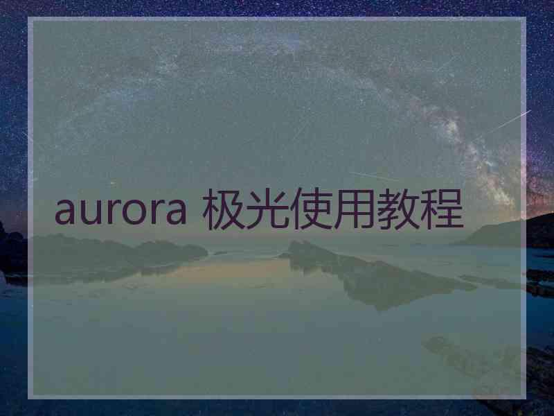 aurora 极光使用教程