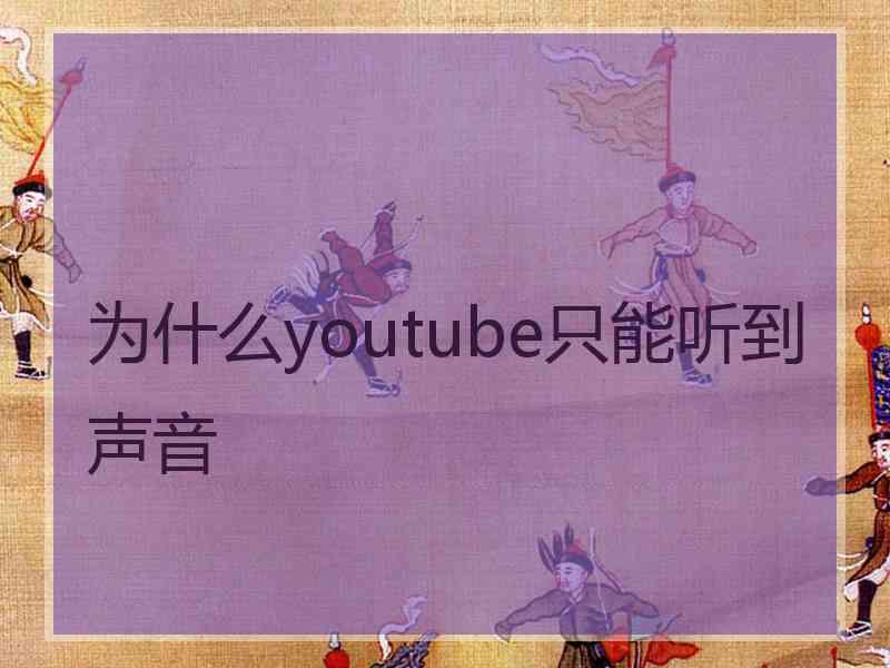 为什么youtube只能听到声音