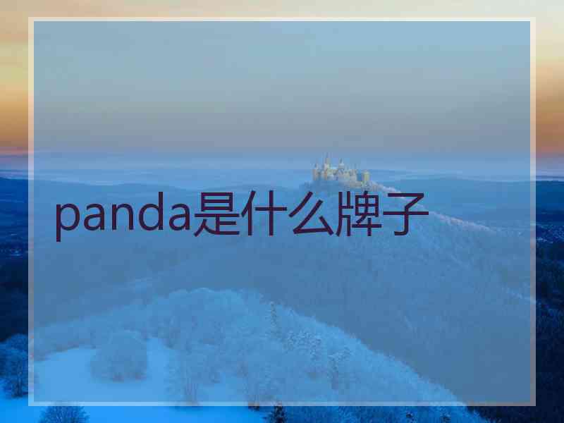 panda是什么牌子