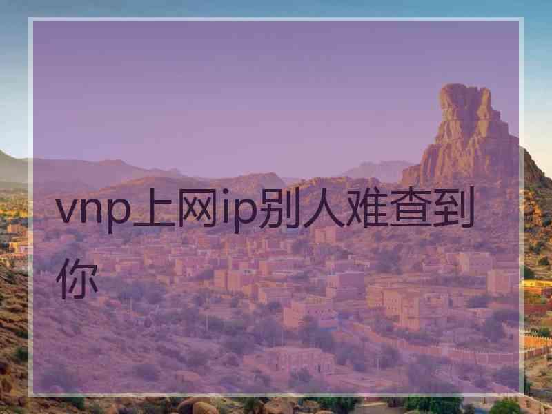 vnp上网ip别人难查到你