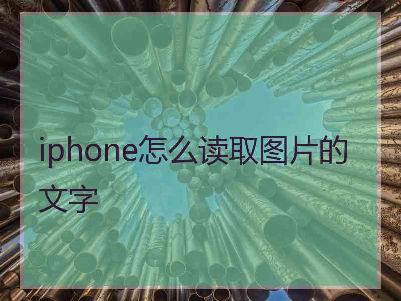 iphone怎么读取图片的文字