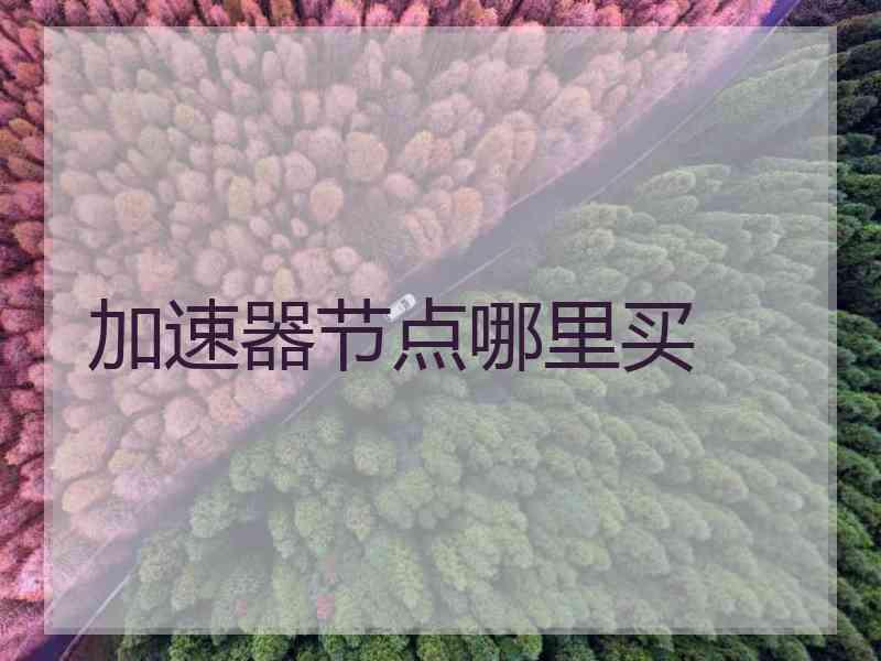 加速器节点哪里买