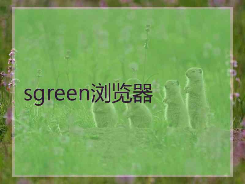 sgreen浏览器