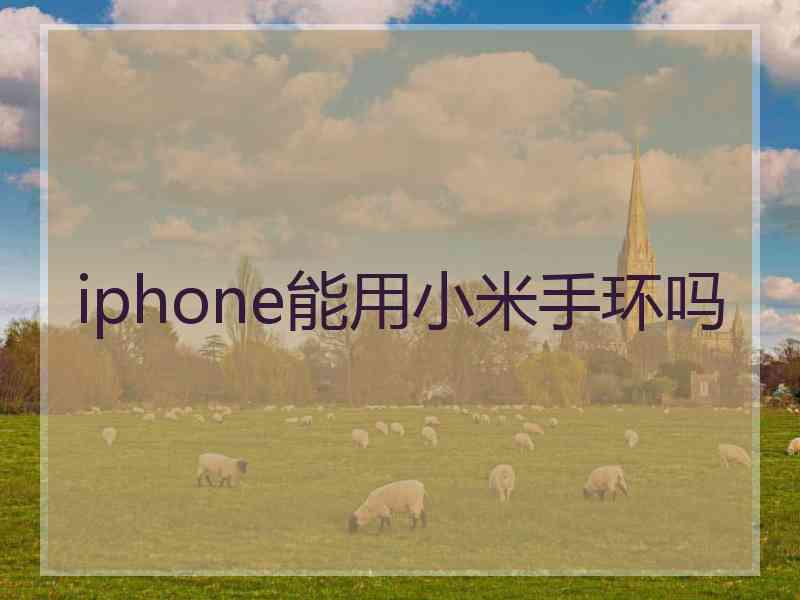 iphone能用小米手环吗