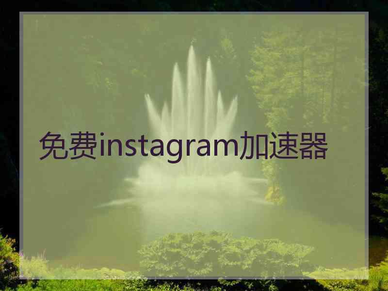 免费instagram加速器