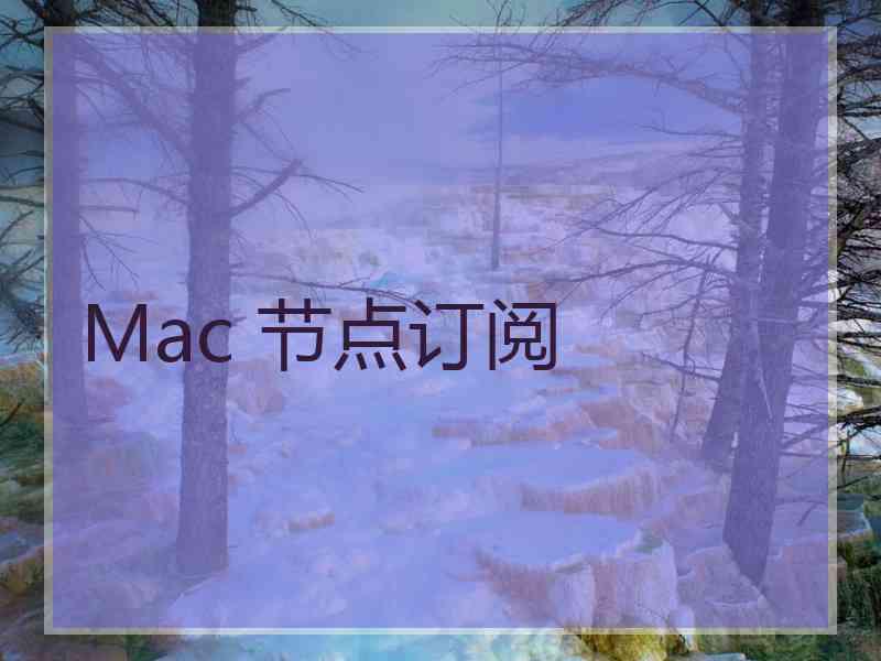 Mac 节点订阅