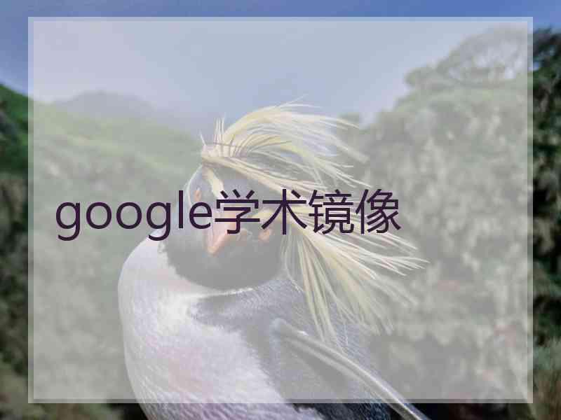 google学术镜像