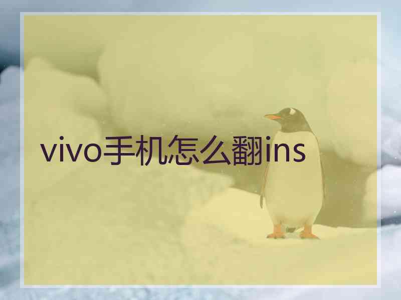 vivo手机怎么翻ins