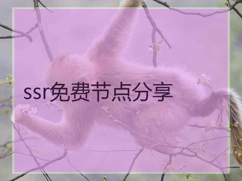 ssr免费节点分享