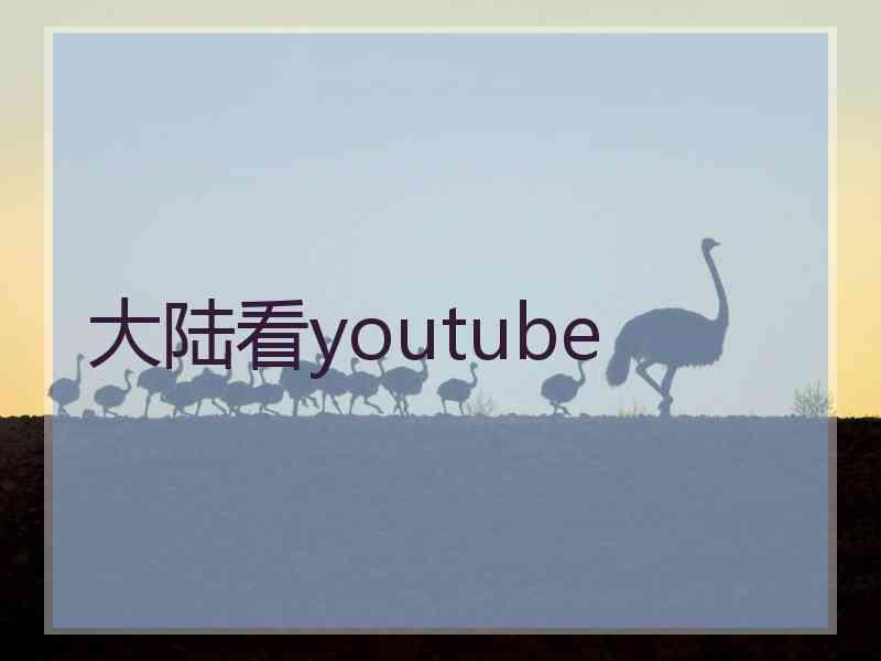 大陆看youtube