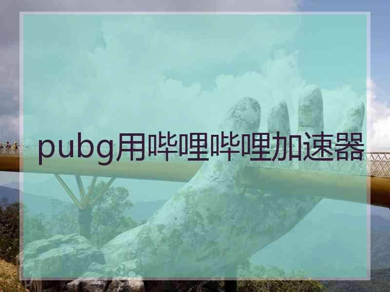 pubg用哔哩哔哩加速器